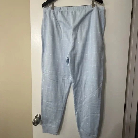 LC Lauren Conrad Twinkle Twinkle Pajamas Joggers White and Blue Size XL - Picture 10 of 11